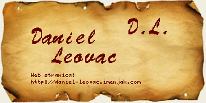 Daniel Leovac vizit kartica
